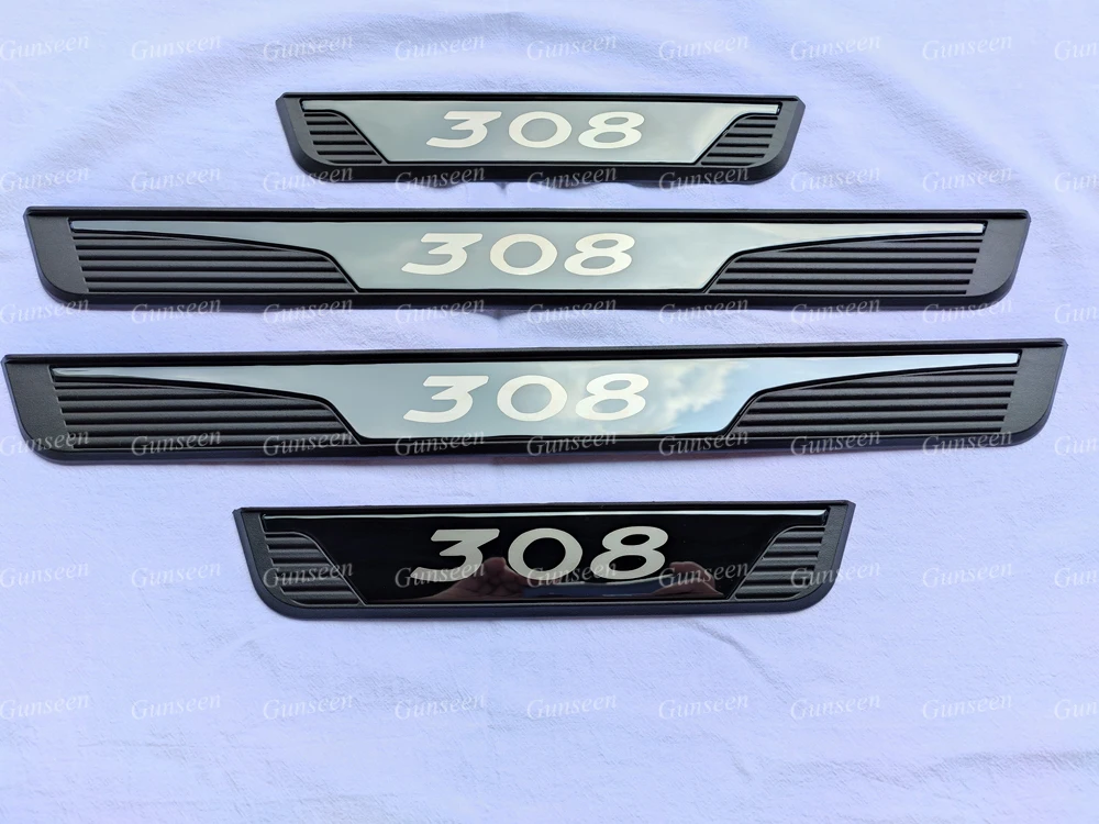 Battitacco In Acciaio Per Peugeot 308 208 508 | 4 Pezzi | Adesivo 3M | Anti-Graffio - Foto 5