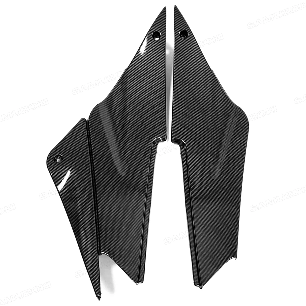 For Kawasaki Ninja ZX6R ZX636 2005 2006 Motorcycle Gas Tank Side Trim Cover Panel Fairing Cowl Carbon appearance
