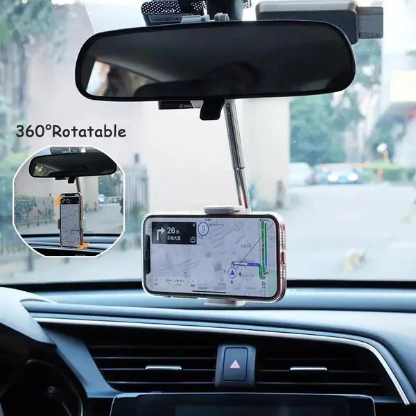 Universal Car Phone Holder Rearview Mirror 360 Degree Rotatable Back Seat Stand GPS Navigation Bracket for IPhone Samsung Xiaomi