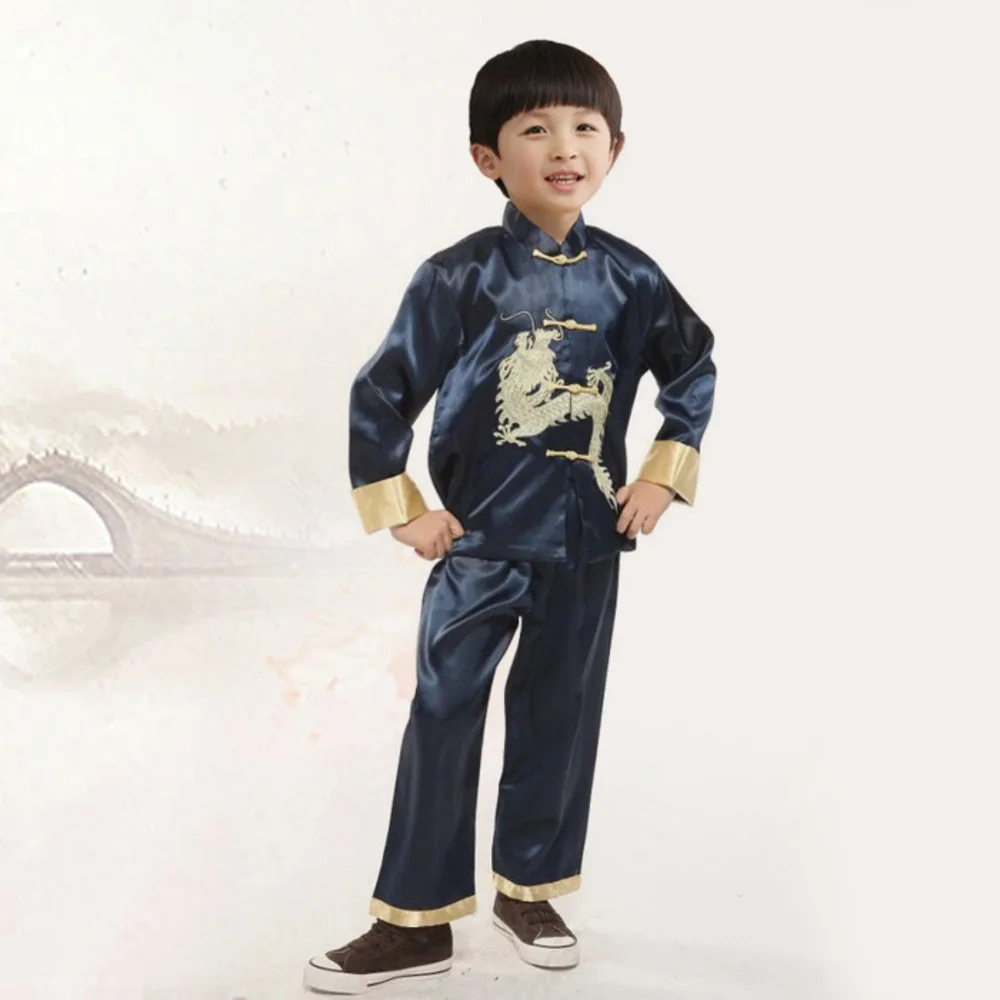 chinese new year clothing child traditional suit kids boy tang baby costume winter hanfu tangsuit set outfit kung fu uniform