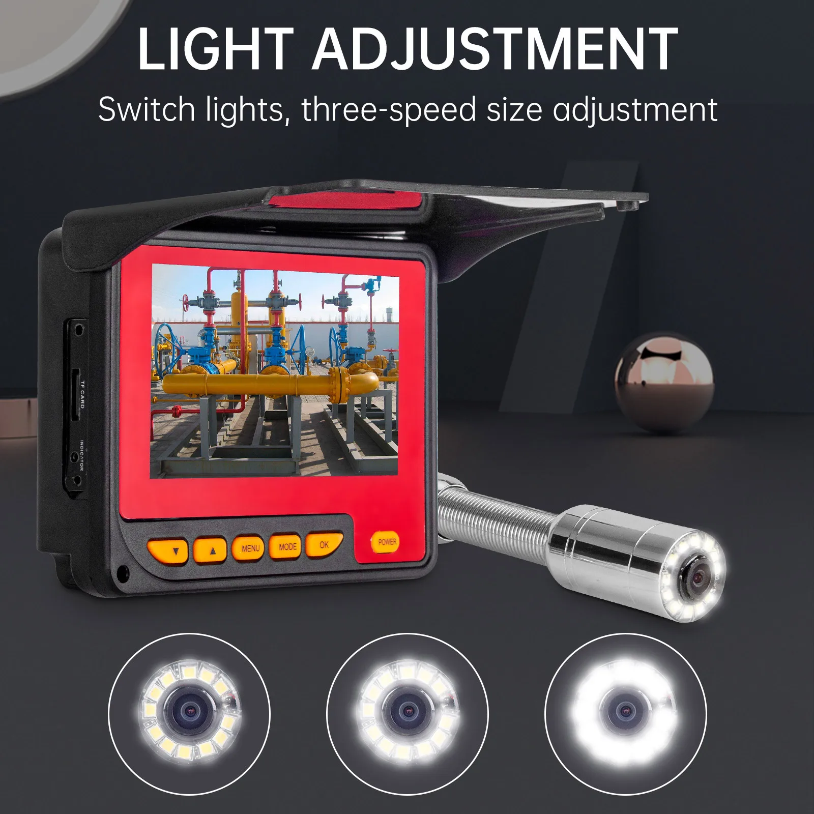 DVR 16GB 카드 8500mAh 배터리 용량 HD 파이프라인 카메라 SYANSPAN IP68 산업용 배수 하수관 검사 카메라 내시경