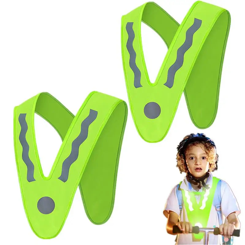 Kids Children Safety Vest High-visibility Yellow Reflective Personal Safety Vest Jacket for Outdoor Sports Cyclying Running reflective safety vest