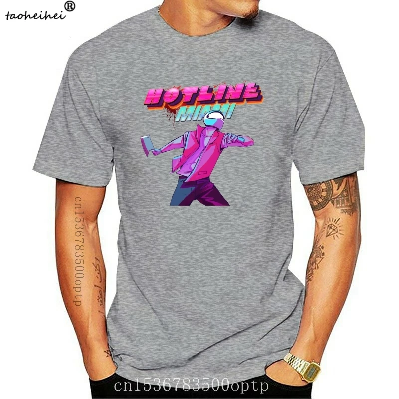 Men Hotline Miami Tee Shirts Popular Good Price top-down shooter video game T Geek Original tshirt Crew neck Boyfriends Costumes |