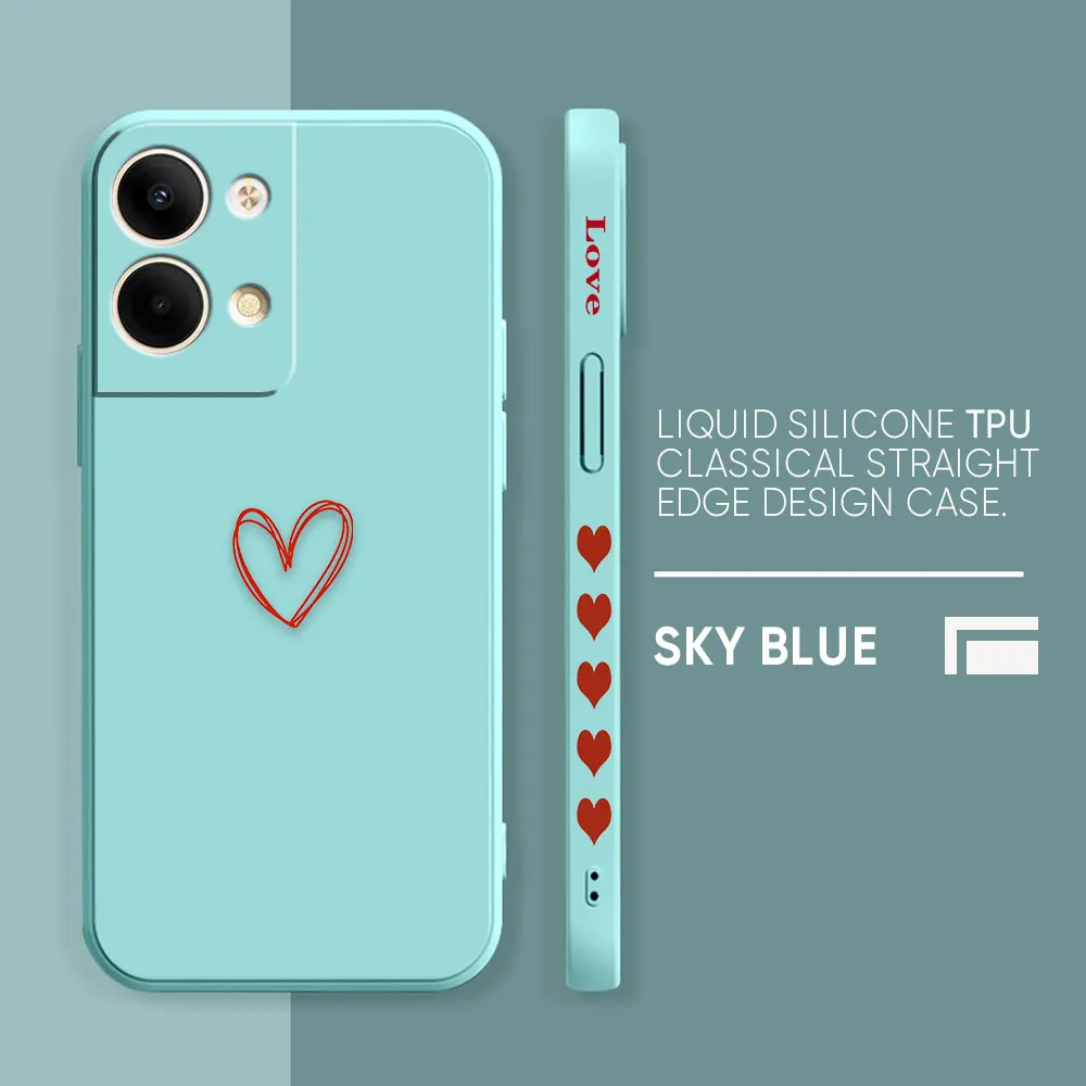 thumbnail image 1 of Case For OPPO RENO 8 7 9 6 7SE 5 4 4SE 4 3 4G 5G PRO PLUS Colour Simple Liquid Silicone Case Simple Lover Line Art, 1 of 5