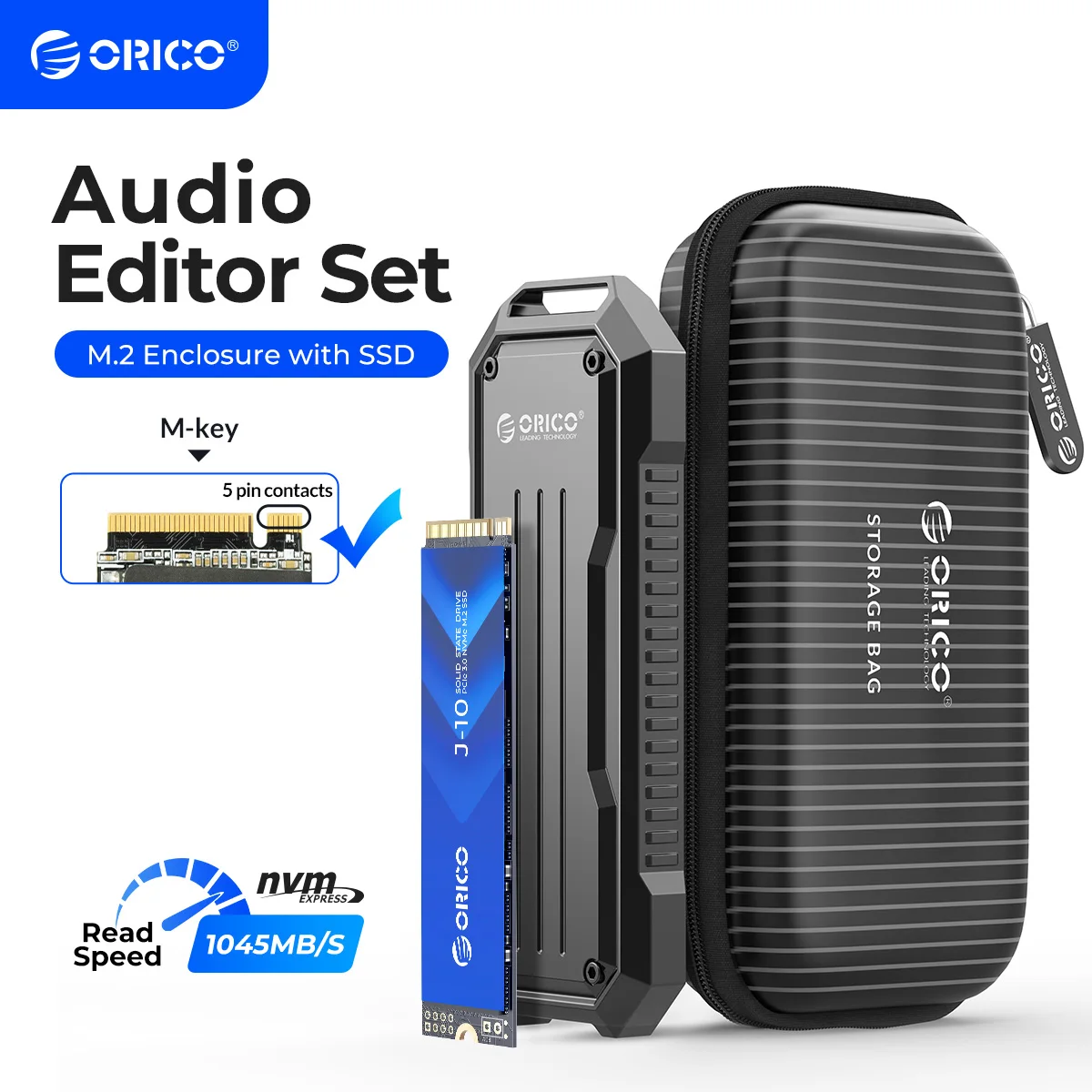 Orico Ssd Esterno 256Gb 512Gb 1Tb 2Tb 4Tb M2 Nvme Ssd Con Custodia M.2 Pssd Per Pc Desktop Portatile Con Amplificatore Audio