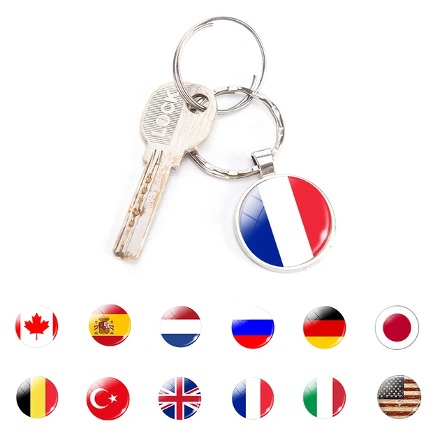 Porte-clés Avec Drapeau Américain, Pendentif De Sac, Royaume-uni, Russie,  Israël, France, Espagne, États-unis, Porte-clés De Voiture - Porte-clés -  AliExpress