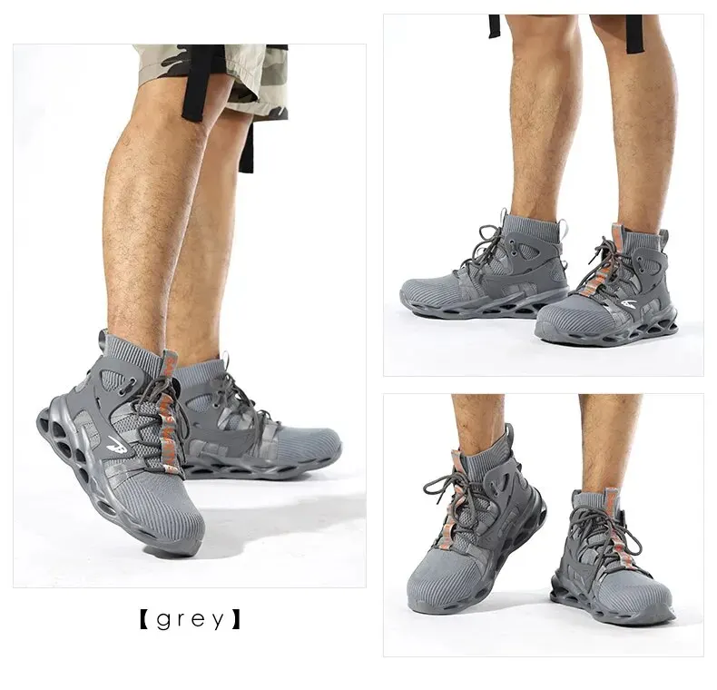 Man Safety Shoes Puncture-Proof Work Sneakers Lightweight Work Shoes Men Steel Toe Shoes Safety Boots Indestructible Shoes