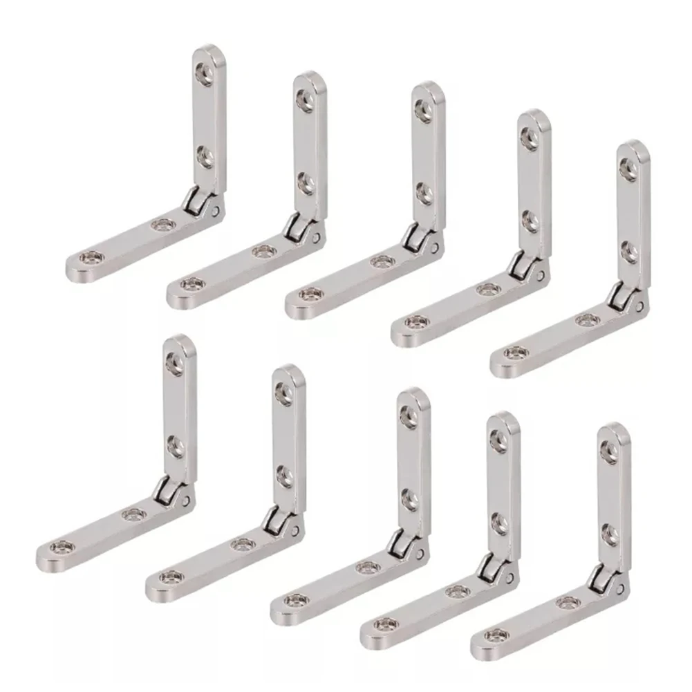 

~10Pcs 90Degree Hinges 1Zinc Alloy 1Seven-letter Spring Hinge For Wooden Box Gift Wine Jewellery Case Cabinet Furniture Hardware
