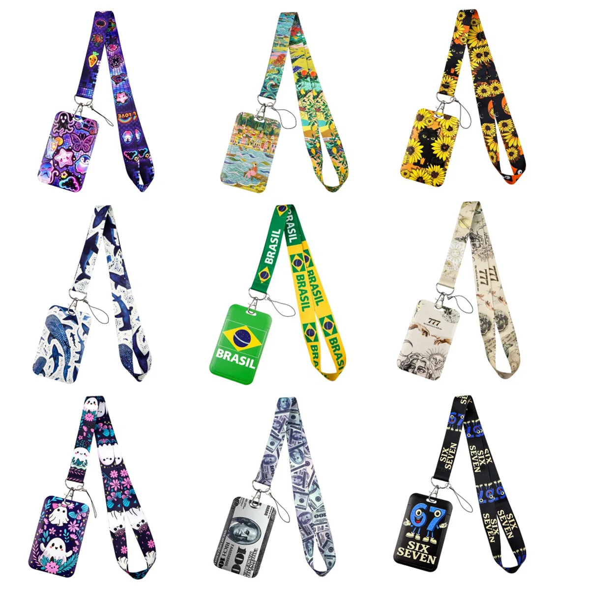Chic Phone Lanyard Wallet Case with Fashionable Neck Strap and Card Holder
