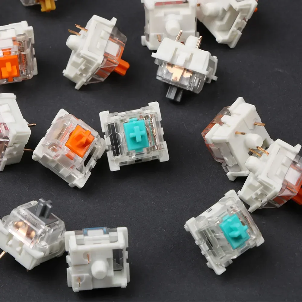 10Pcs Multi-Color Mechanical Keyboard Switch Set - Linear, Tactile, Silent Options