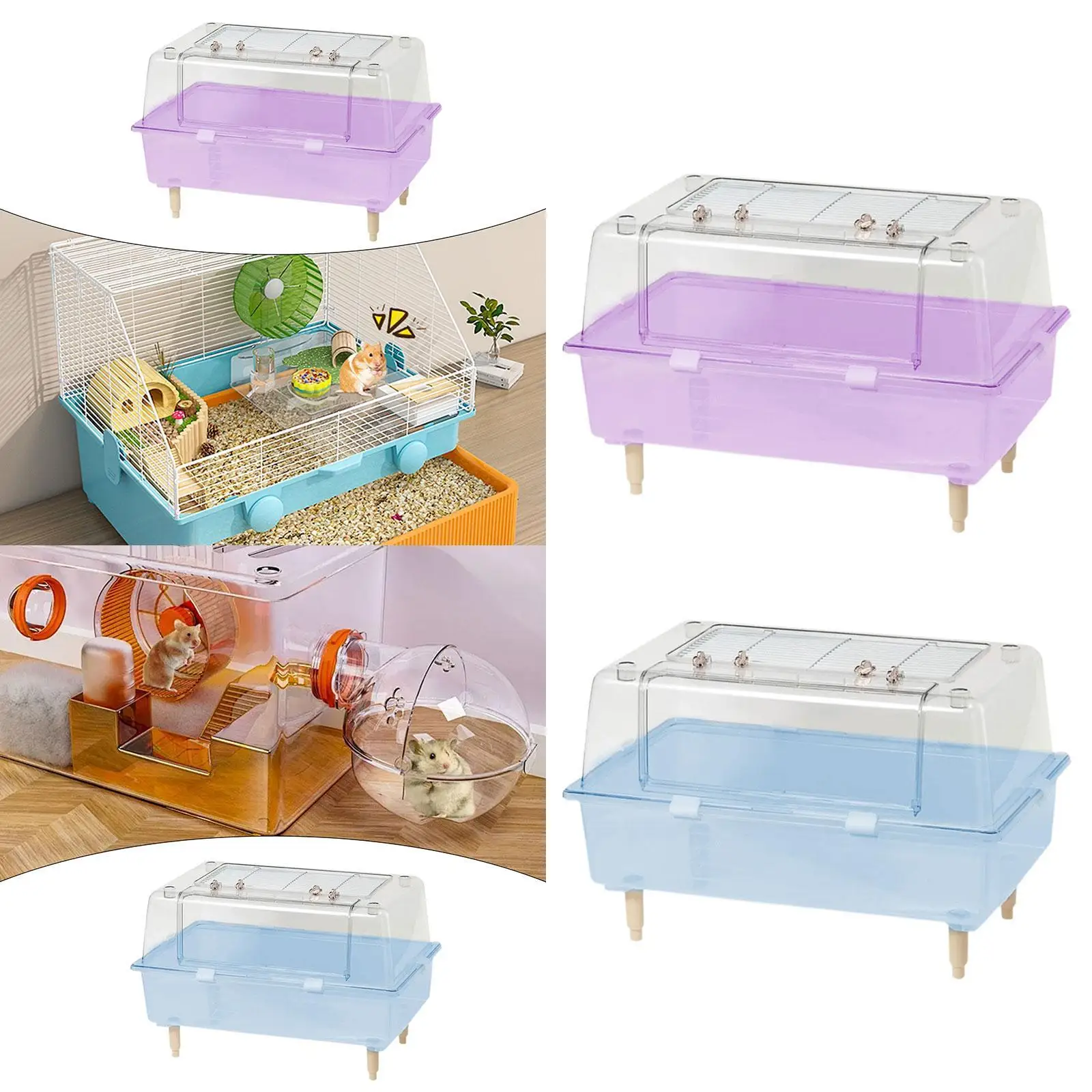 Transparent Hamster Cage Mice and Rat Habitat Small Animal Cage Hamster House Small Animals