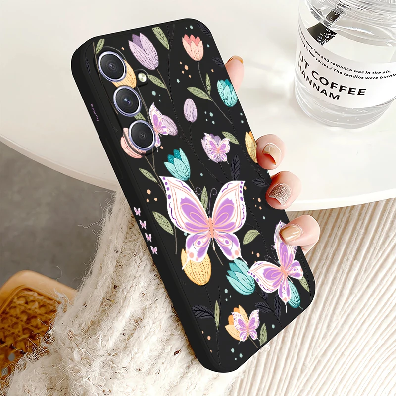 Butterfly Floral Soft TPU Silicone Phone Case Cover