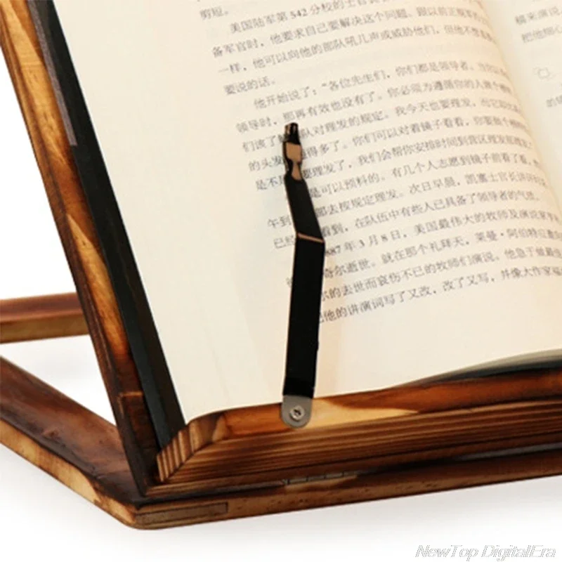 

Подставка для рецептов для ПК, складная книжная полка для книг, подставка для чтения планшета, деревянная 20