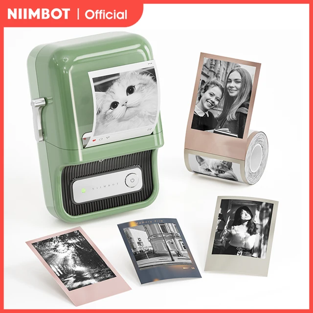 NiiMbot B21 B21 PROบลูทูธเครื่องพิมพ์ฉลากกาวMiniเครื่องพิมพ์ความร้อนWireless Barcode Label Makerสําหรับเสื้อผ้าสํานักงาน 1