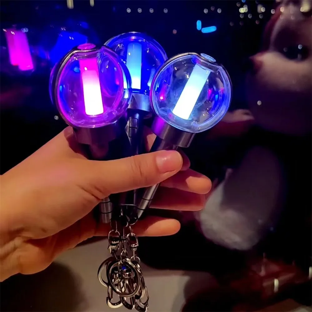 Kpop 17 Lightstick Mini Keychain Flash Colorful Light Pendant Backpack Accessories Idols Jungwon Sunoo Fans World Tour Gift