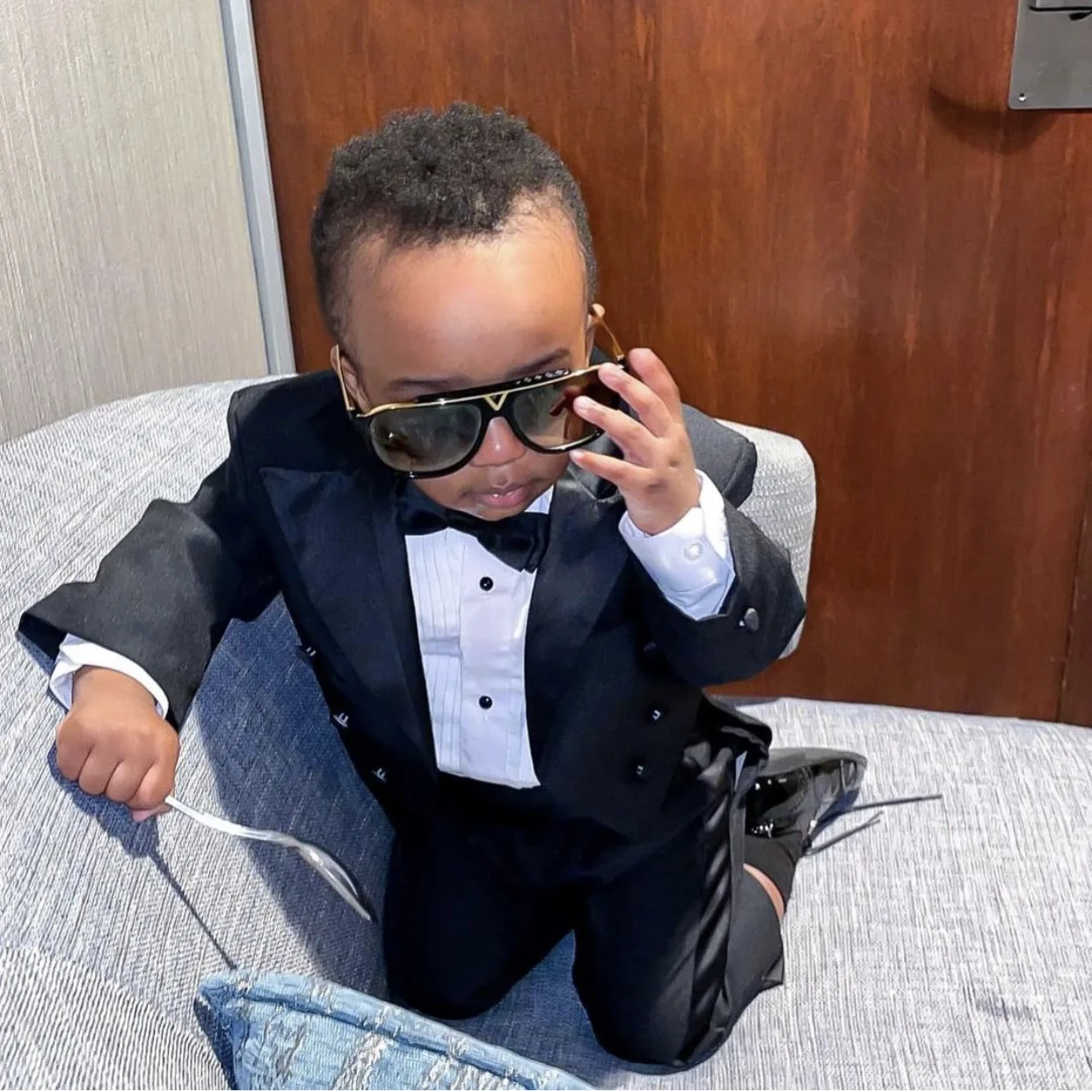 Trajes negros del rey de la boda para niños, chaqueta y pantalones para llevar anillos, Formal para niños, fiesta de cumpleaños, 2022| | - AliExpress