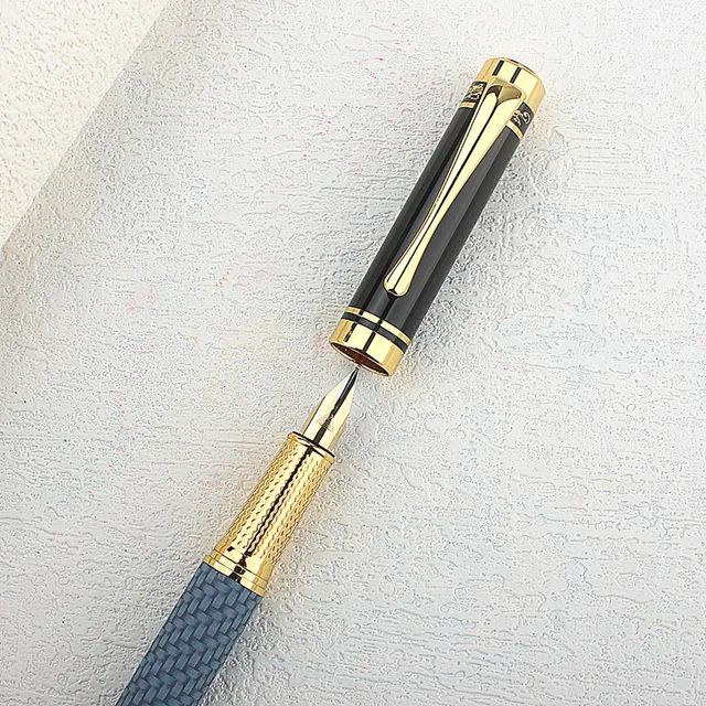 新しい DIKAWEN 891 ブラウンとゴールデン万年筆ドラゴン