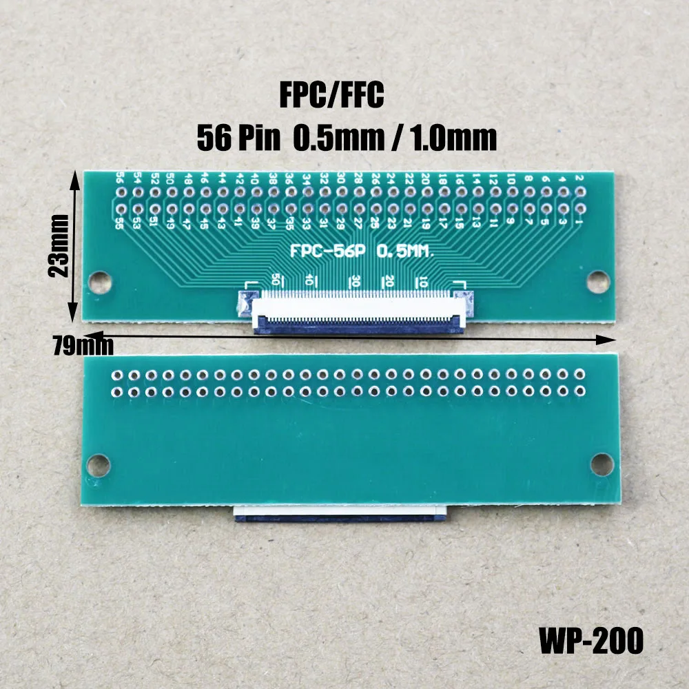 

1pcs FPC/FFC 4P-60P Welding 0.5 Seat Flip Cover And Connect 0.5MM To Straight Plug 2.54 Flexible Cable Adapter Board WP-200