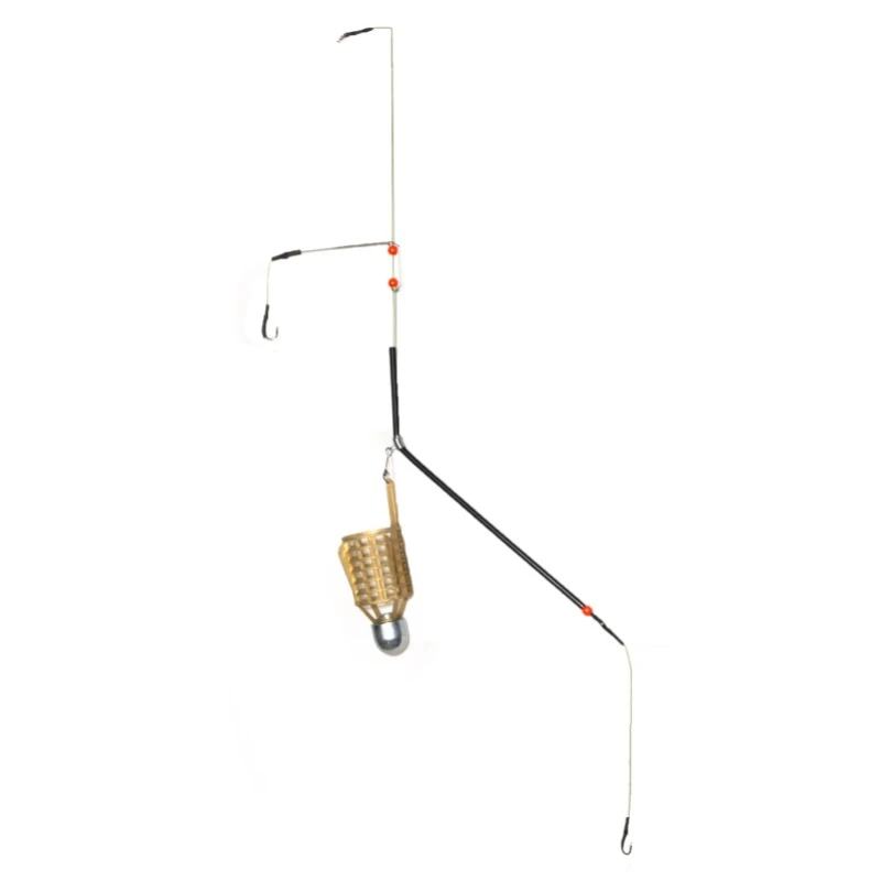 Fishs Lure Cage with Line Hooks 20G-50G Length 47CM Fish Bait Feeder Basket Holder Accessories Outdoor Trap Fishing Equipment