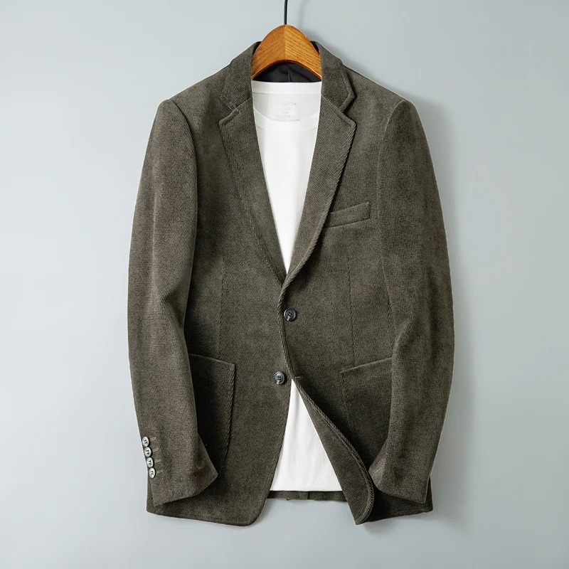 High Quality Fashion Handsome Business Leisure Autumn and Winter New Suit Thick Material Suit Jacket Blazer Masculino Slim Fit