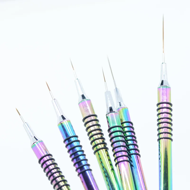 Nail Art Liner DIY Painting Brush Drawing Lines Stripe Flower Painting Pen UV Gel Brush 6