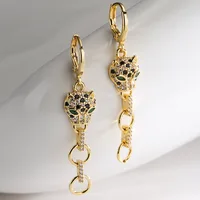 Vintage Hip-hop Women Drop Earrings,High Quality Leopard Pendant Earrings Party Wendding Gift Jewelry - Image 3