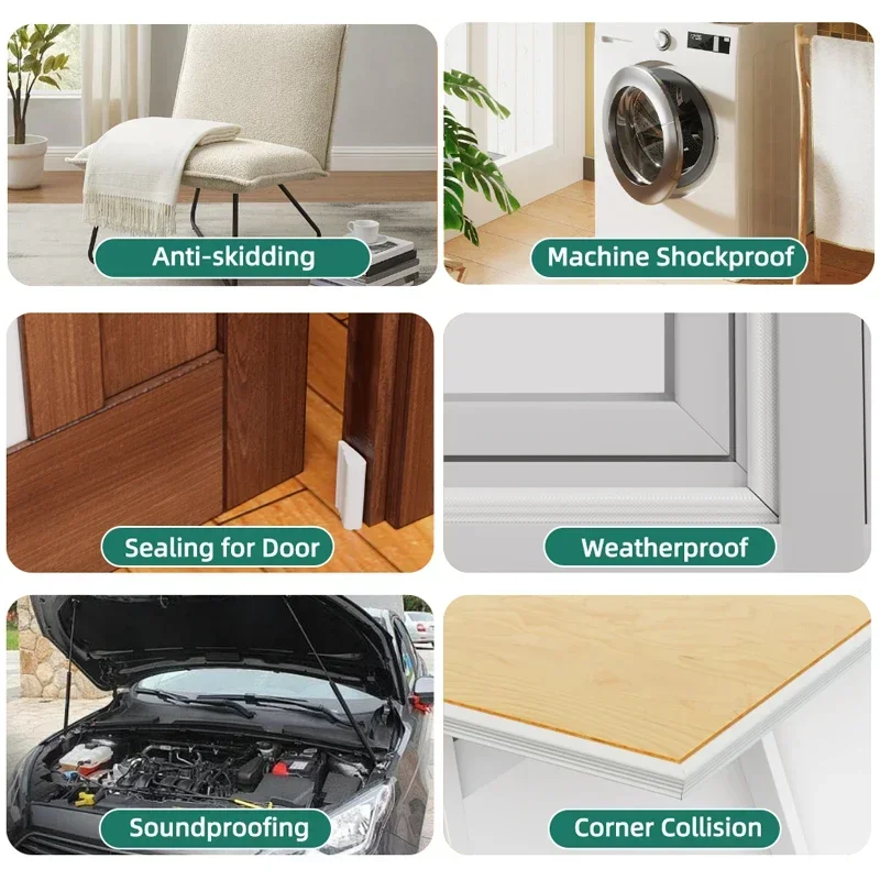 Door seal strip sealing strip tape window seal strip sealing tape sealing strip rubber seal strip rubber door weatherstripping door weatherstripping Self adhesive reduce noise wedge weather strip anti-collision foam insulation striping door gap filler blocker