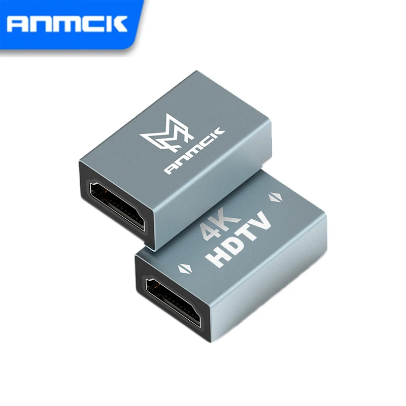 Anmck 4K HDMI-compatible Adapter Female to Female Connector 3D 8K 60HZ Video Extender Converter For Macbook Switcher HDTV-A Cord audio video converter adapter,hdmi extender