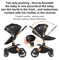Poussette bébé voiture pour landau pour nouveau-né bébé accessoires bébé Buggy infantile 3 en 1 poussette avec siège auto poussette de luxe 5