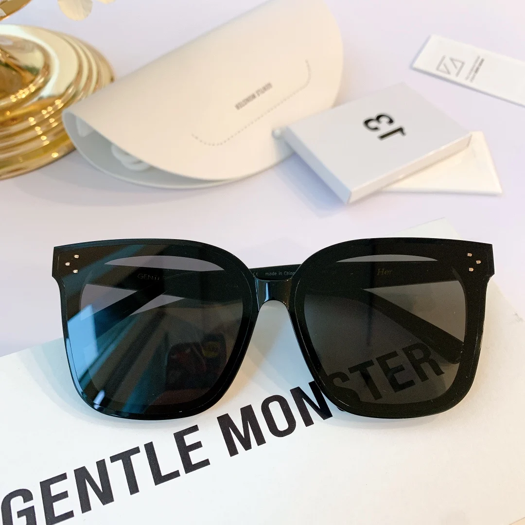 

Original Factory GENTLE MONSTER FLATBA GM Her Series Popular Oversize Men Women Sunglasses Driving Anti-Glare Couple Eyewear