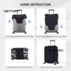 Black And White Checkered Travel Luggage Cover Washable Geometric Checkerboard Suitcase Cover Protector Fit 18-32 Inch 5