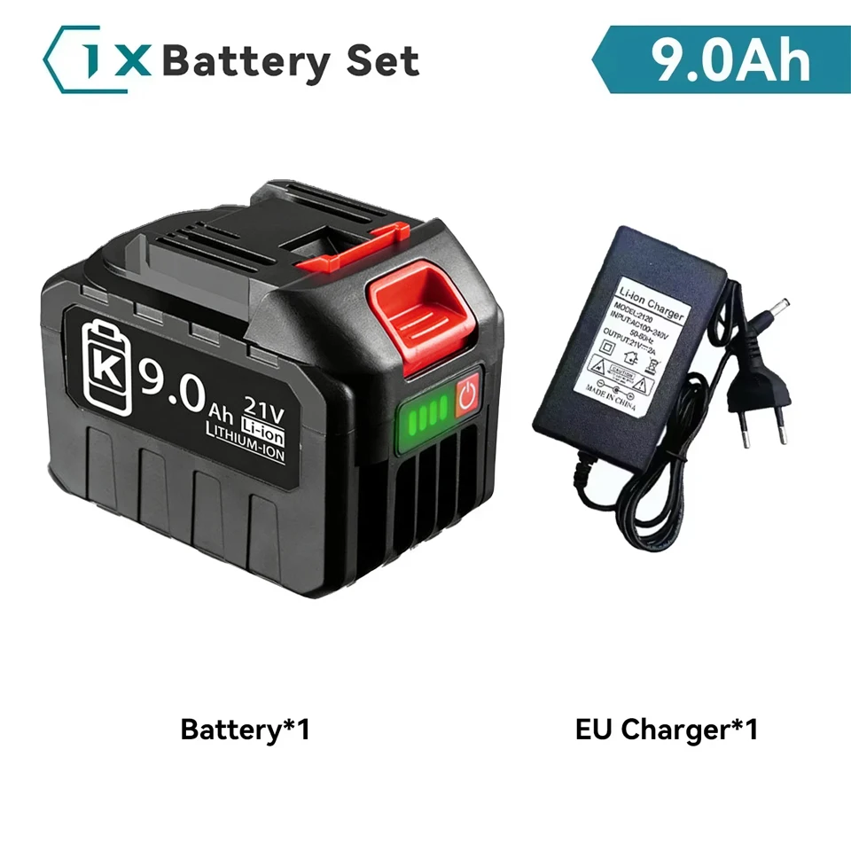 18V 21V MAX 9.0Ah Li-ion Replacement Battery for Makita BL1830 BL1840 BL1850 BL1