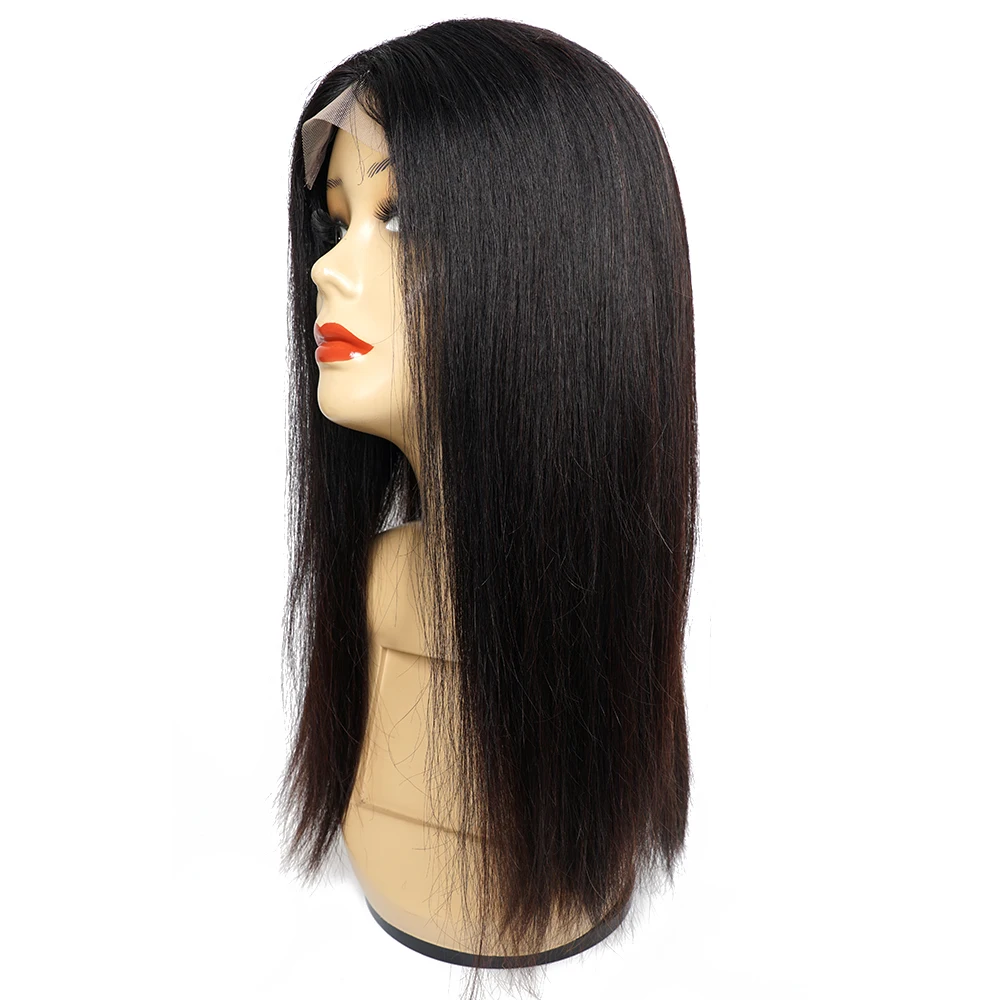Middle Part 4x1 T Part Lace Closure Wig Straight Human Hair Wigs For Women Pre-Plucked With Baby Hair Peruvian Hair Wigs Remy