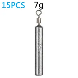Versatile Fishing Weights Set - 15 PCS Assorted Sizes, Premium Metal Sinkers for Sea Tackle and Fishing Kits (7G 15PCs)