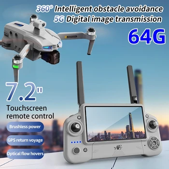Ae60 Schermo LCD controllato a tre assi Pan-Tilt Veicolo aereo senza pilota Fotografia aerea HD Gps Drone con fotocamera di volo intelligente
