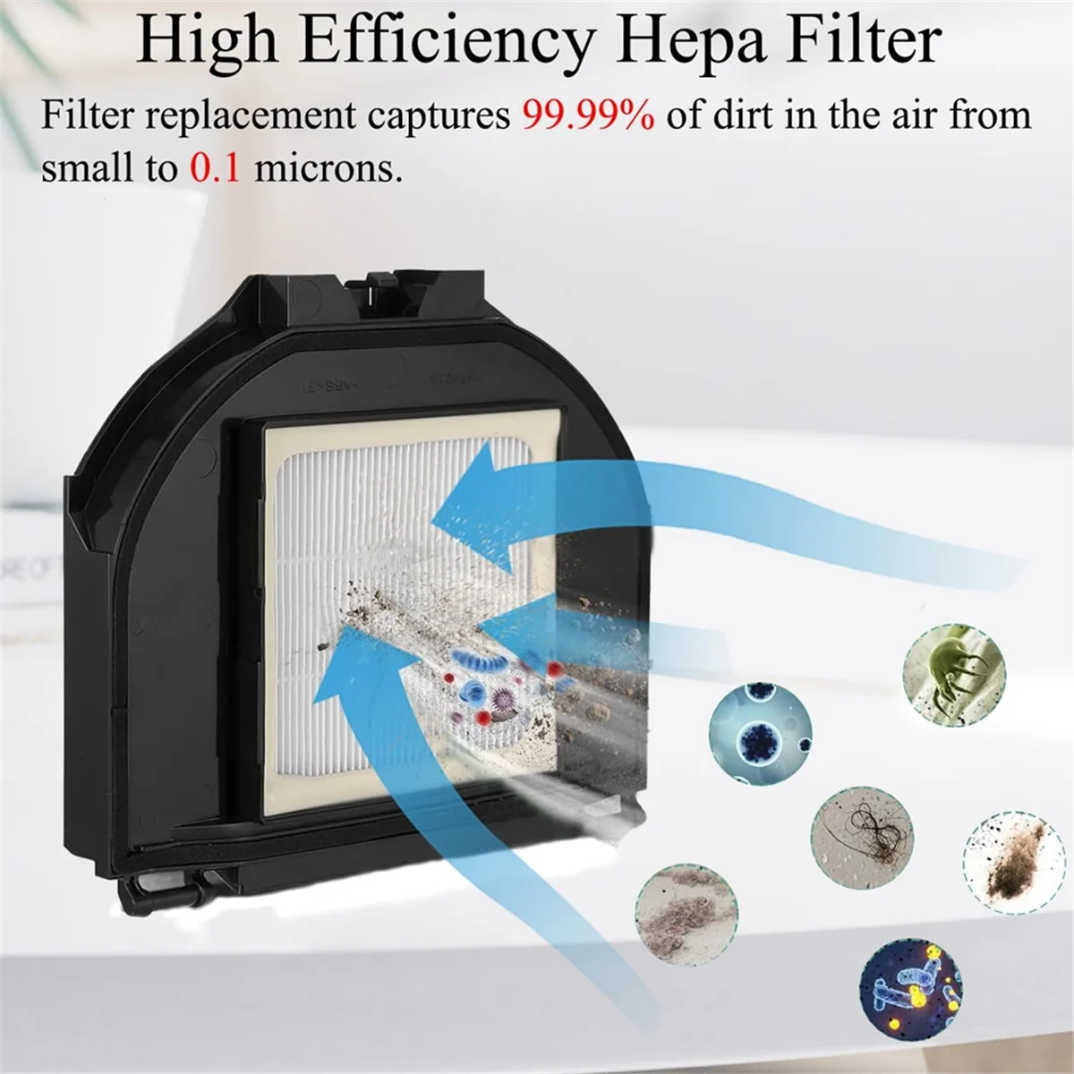 FZFZ For RV2310AE Matrix Robot Vacuum Cleaner Accessories Kit, Main Side Brush Hepa Filters Foam Filters Cleaning Brush