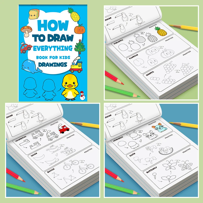 어린이를 위한 미술 학습 도서 - 간단한 단계로 모든 것을 그리는 방법, 창의력과 그림 능력 향상