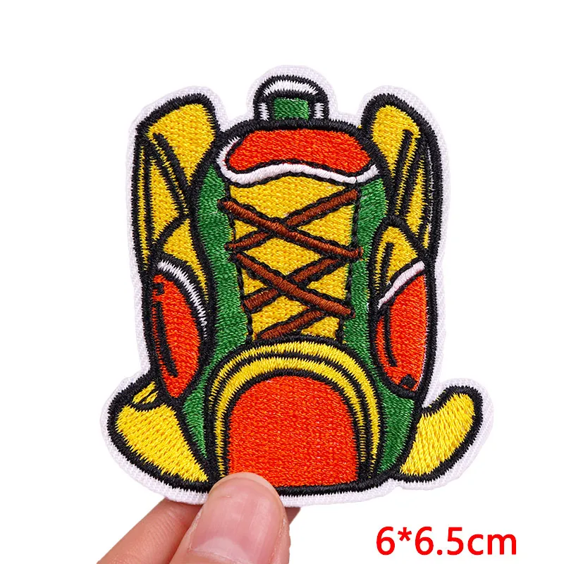 Embroidered Patch Outdoor Patches On Clothes DIY Mountaineering Supplies Iron On Patches For Clothing Stickers Decor