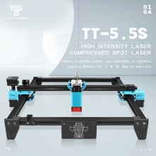 

TT-5.5S 40W Laser Engraving Machine Frame Laser Engraver Compressed Spot LD+FAC 5.5W Fast High Precision Printer Laser Cutter
