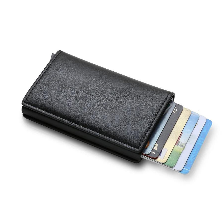 Rfid Kaarthouder Mannen Portefeuilles Money Bag Vintage Portemonnee Kleine Lederen Smart Slim Dunne Magic Mini Portemonnee Mannelijke Walet Carteras vallet