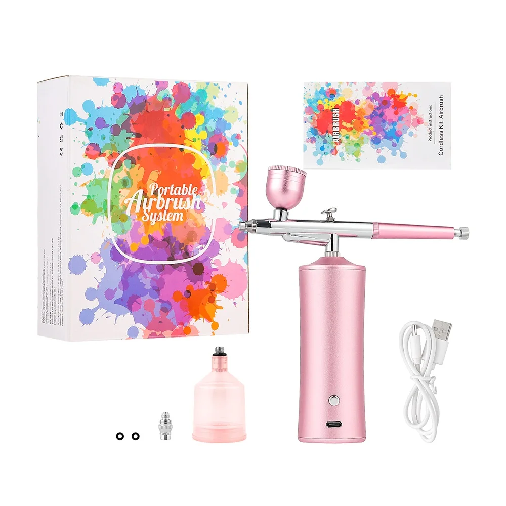 Kit Aerografo Senza Fili Con Compressore USB - Set Per Modellismo, Trucco E Decorazione