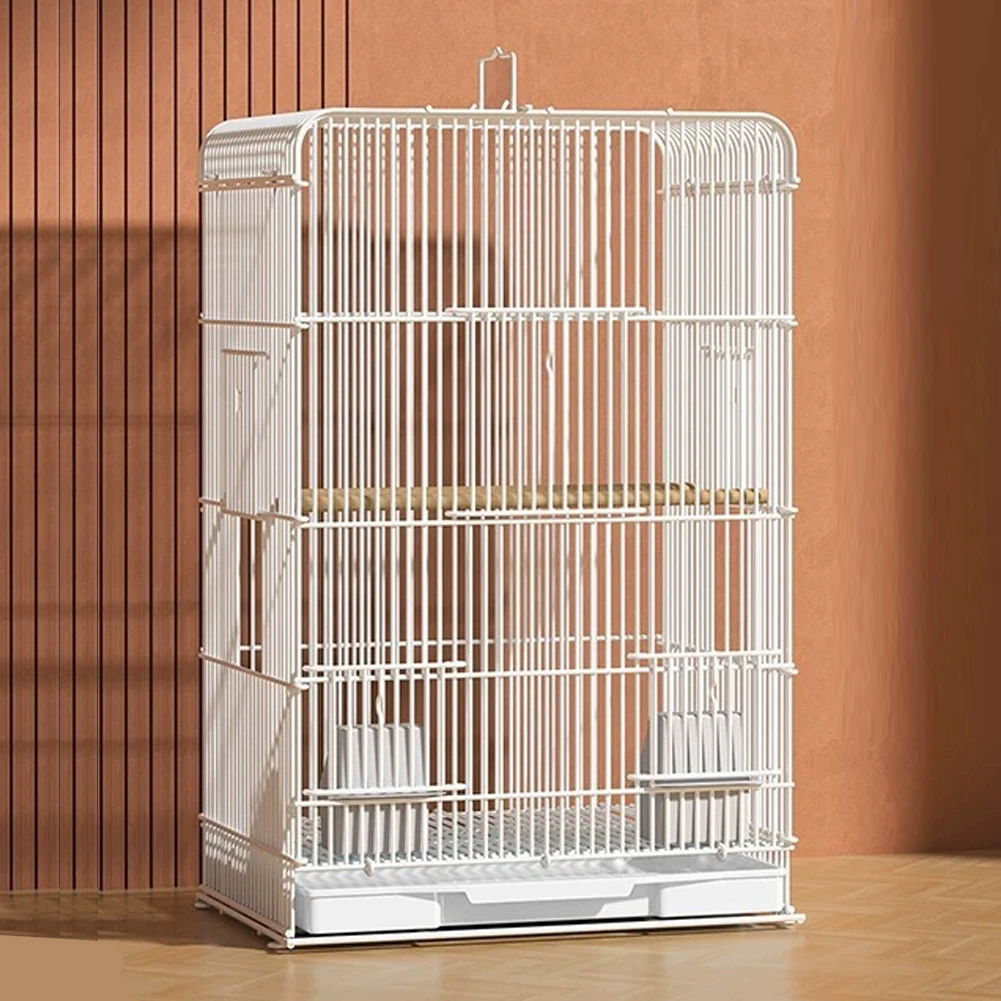 Wrought Iron Bird Cage Impact Resist Portable Parrot Cage Removable ...