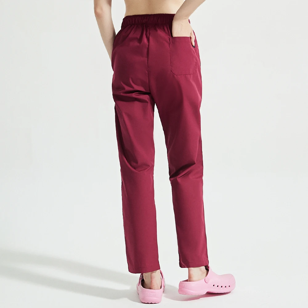 Multicolors Elastic Waist Drawstring Scrubs Pants Medical Nurse Uniforms Bottoms Beautician Lab Work Trousers Hospital Workwear