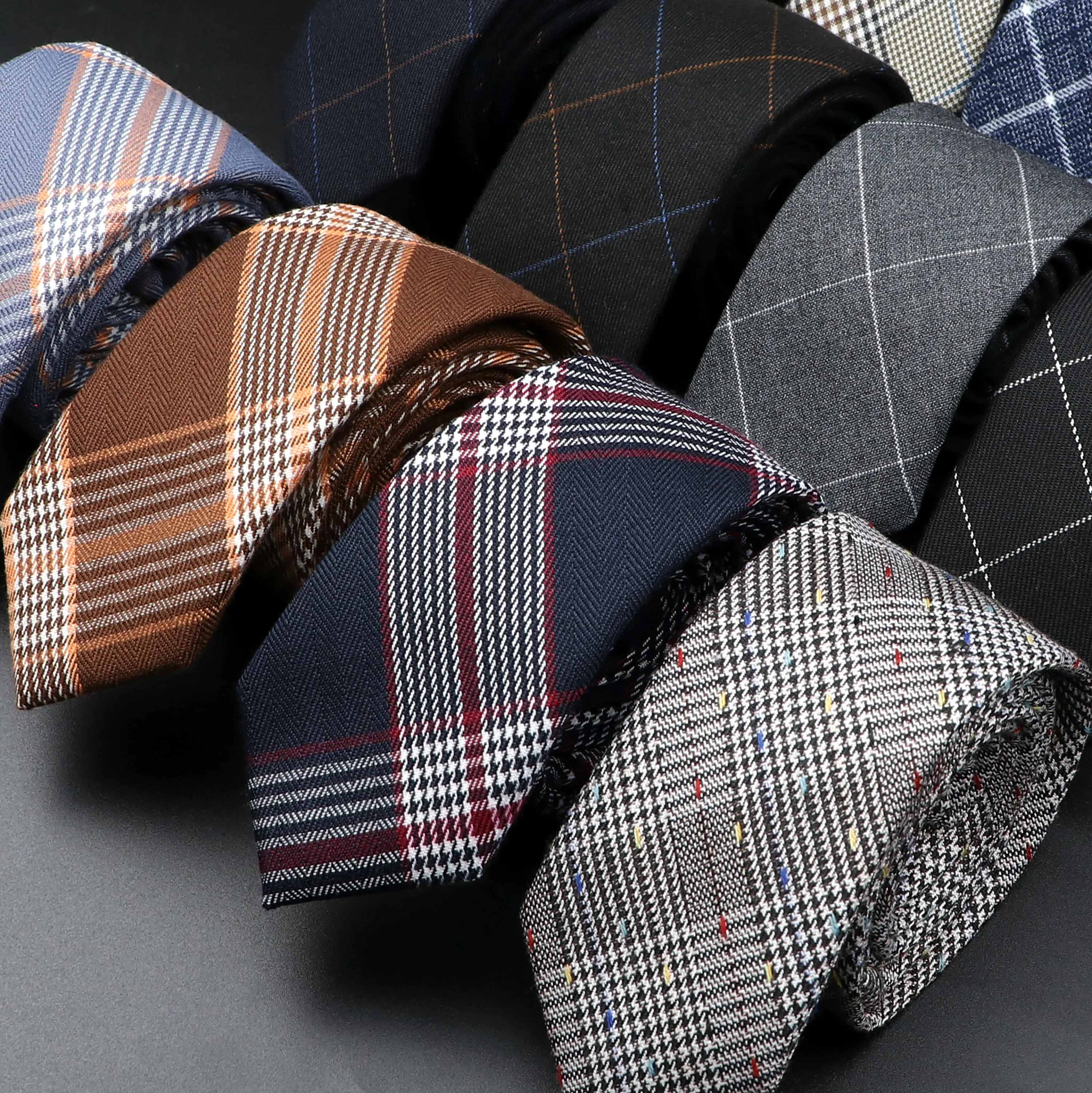 Tanie Męskie krawaty 6cm klasyczne bawełniane ręcznie wąski krawat krawaty dla