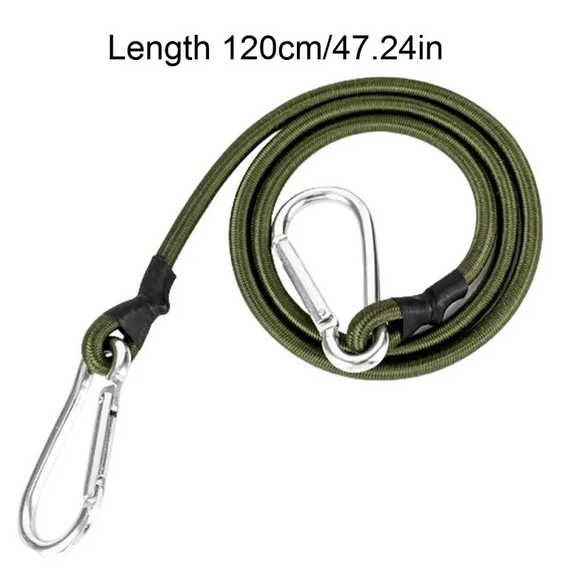 Durable Outdoor Elastic Tie Strap with Carabiner Hooks