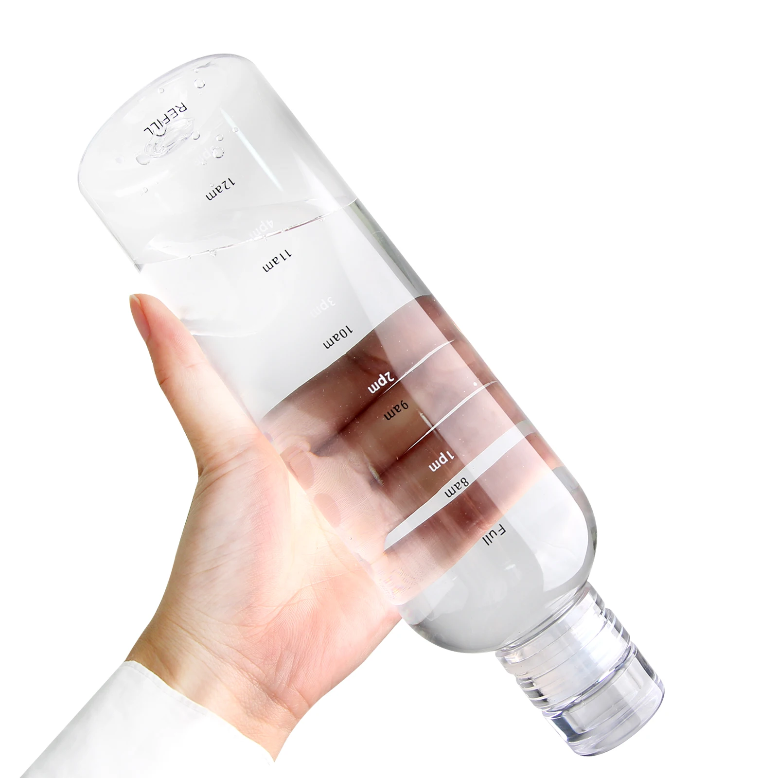 Time Scale Bottle Transparent Unique 500ml Durable Drinking Target,Plastic  Water Bottle With Time Marker