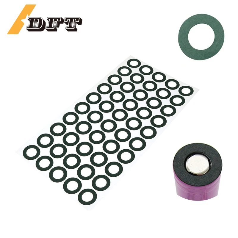 100pcs 18650 Li Battery Insulation Gasket Adhesive Paper Lithium Pack