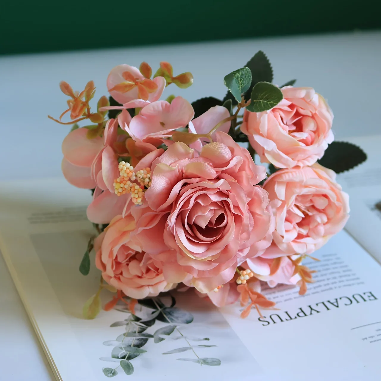 Peony Artificial Flower Decoration Bouquet Wedding Party Bride Holding Flowers Home Arrangement Fake Flowers