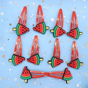 Image for 2Pcs/Set Girls Fruit Watermelon Popsicle Hairpins  