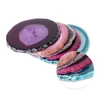 Nordic Natural Agate Stone Flake Texture Transparent Multi-color Coaster Insulation Pad Jewelry Display Tray 5